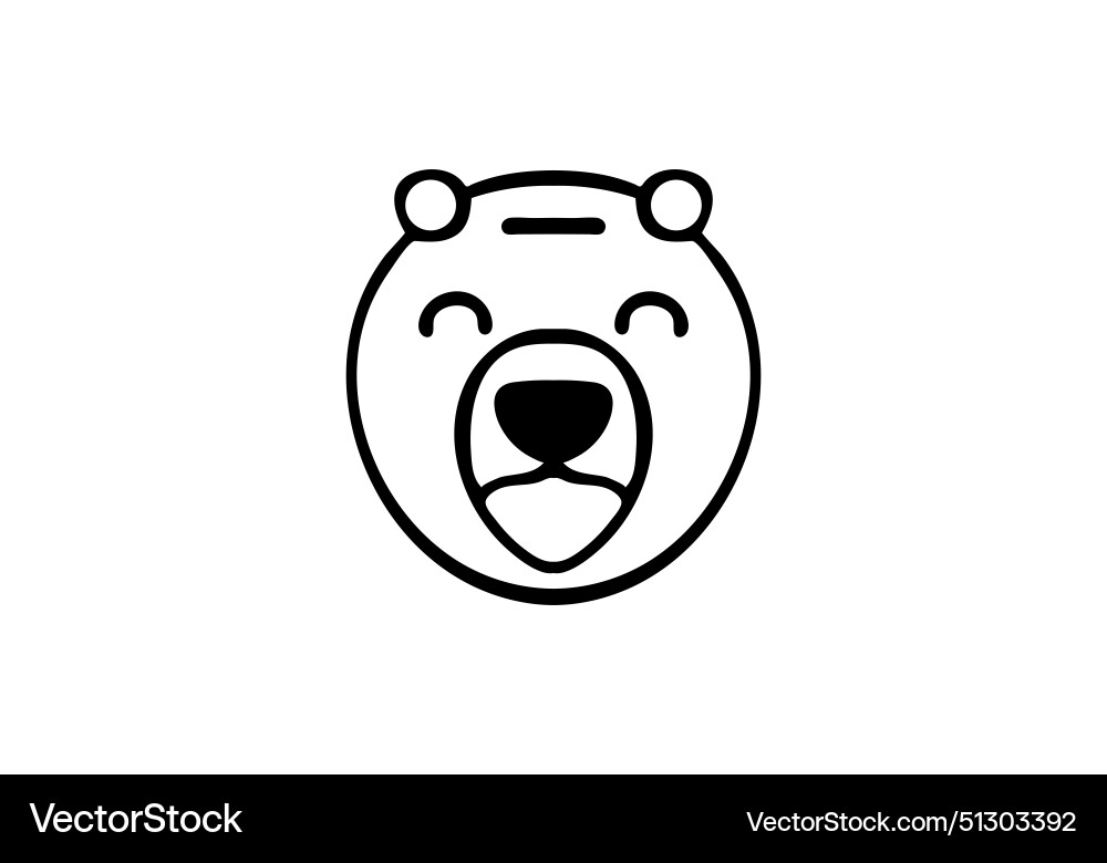 Minimal Stil Bär Icon Design Minimal Stil Bär Icon Design vektorbild