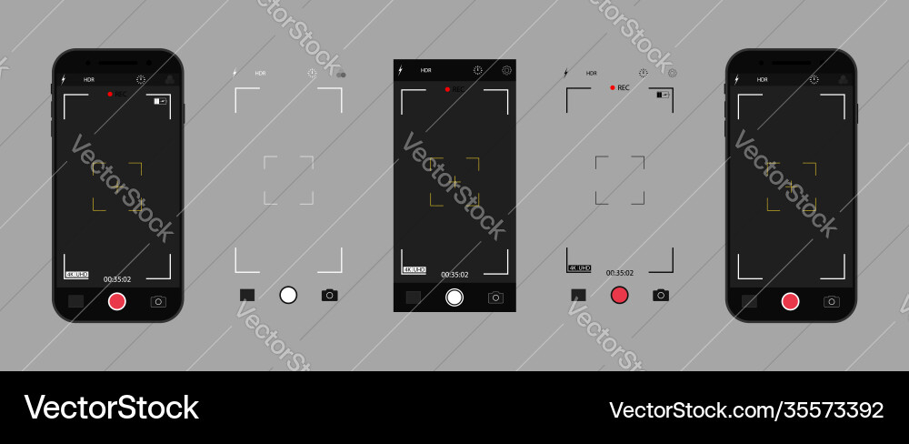 Mobile Camera Interface – Royalty-Free Vector | VectorStock