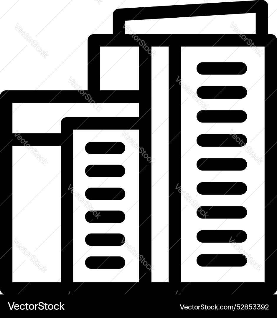 Modern building complex with geometric design Modern building complex with geometric design vector image