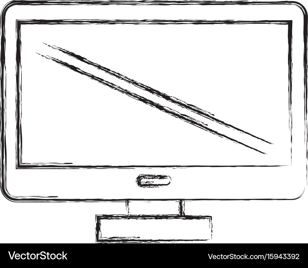 Monitor computer isolated icon Vector Image