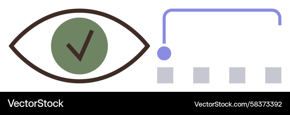 Process Flow with Checkmark Icon Vector Image