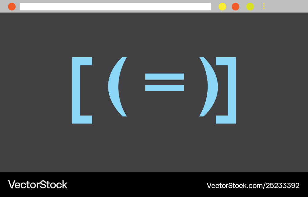 Programming-Code in einem Browser-Fenster vektorbild