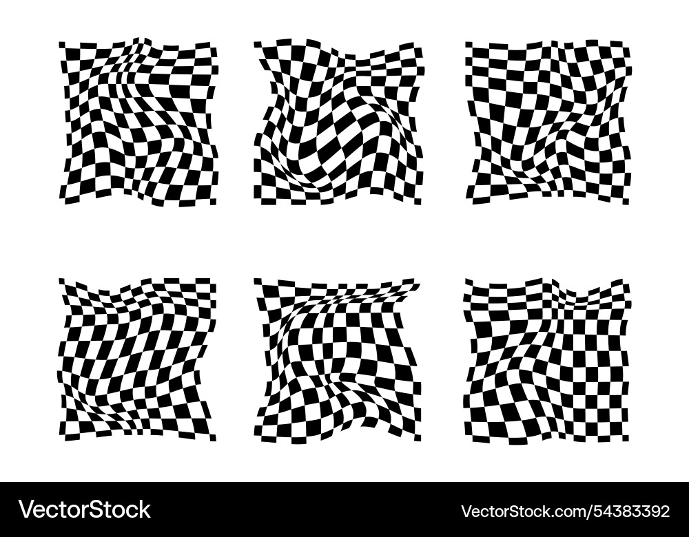 Psychedelic checkerboard pattern Psychedelic checkerboard pattern vector image