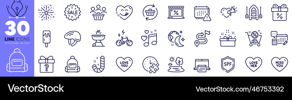Refresh Cart Puzzle Zeit und lieben ihre Linie Icons Refresh Cart Puzzle Zeit und lieben ihre Linie Icons vektorbild