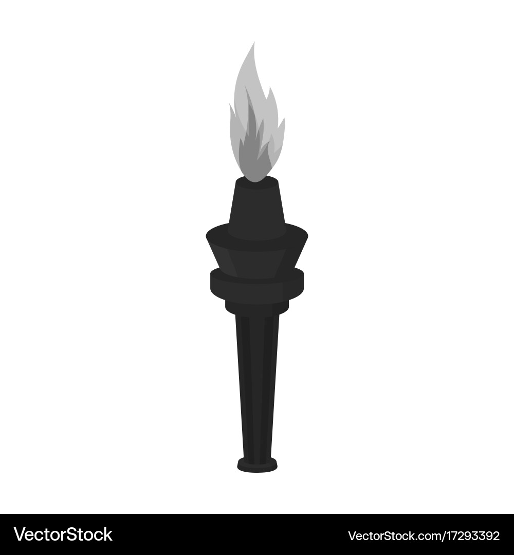 Street lamp in the form of a torch with an open Vector Image