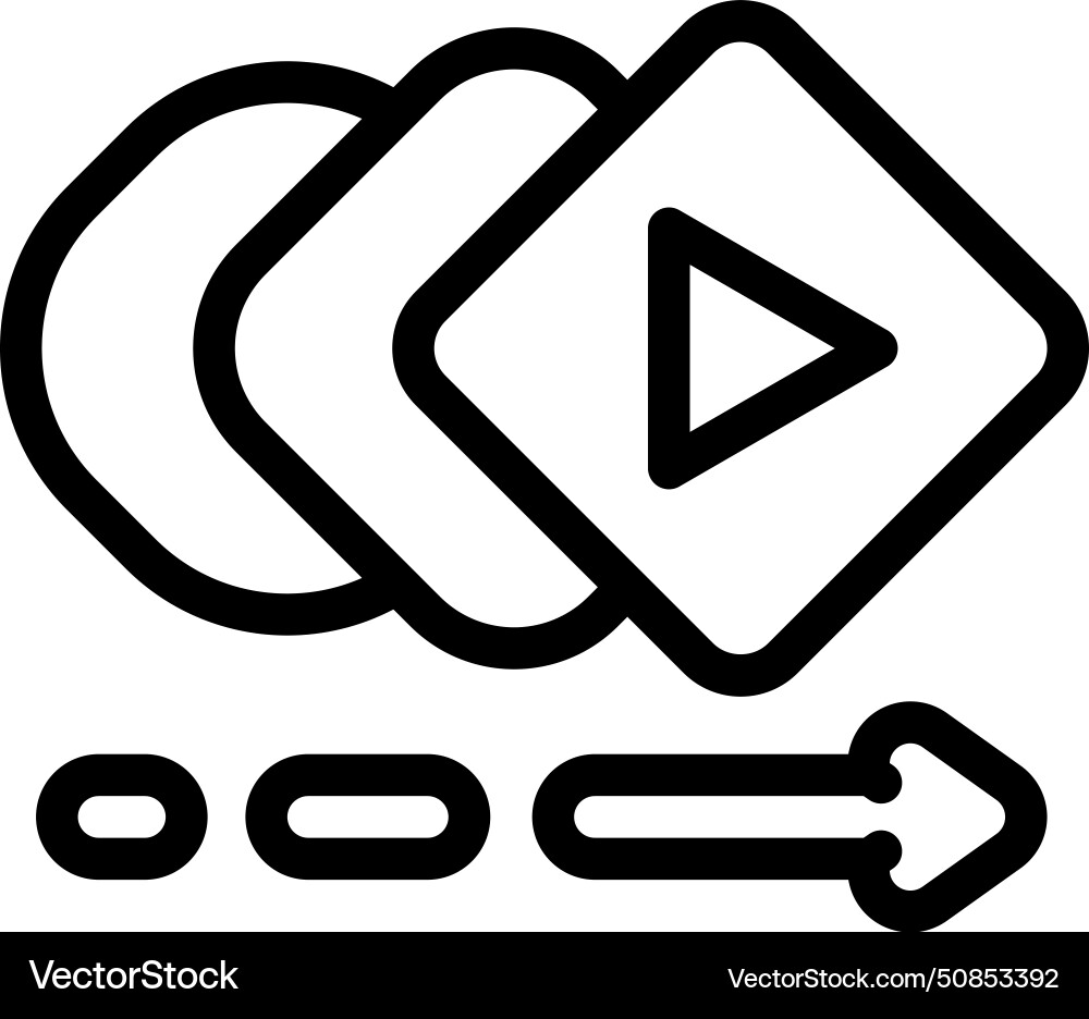 Ui animation ux design line icon Ui animation ux design line icon vector image