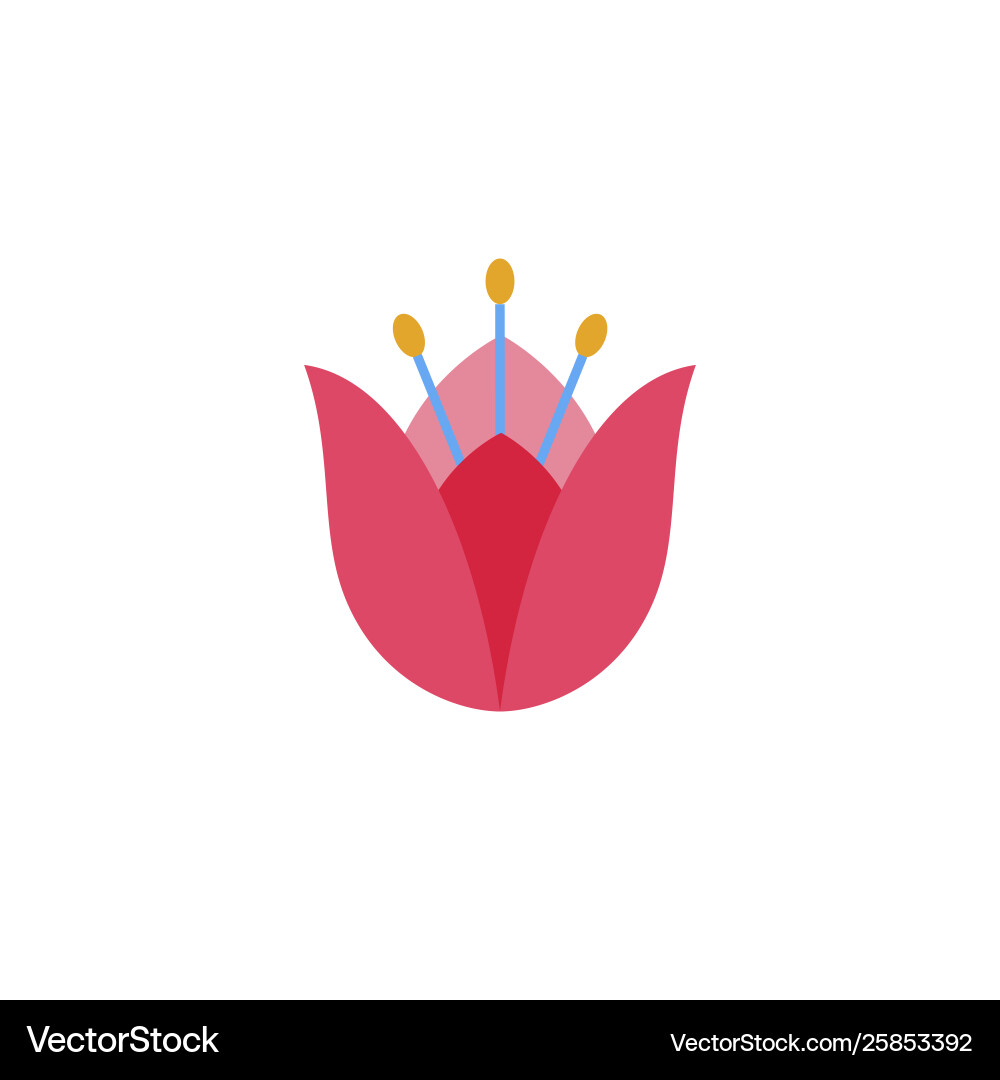 Universal flower icon to use in web and mobile ui vector image