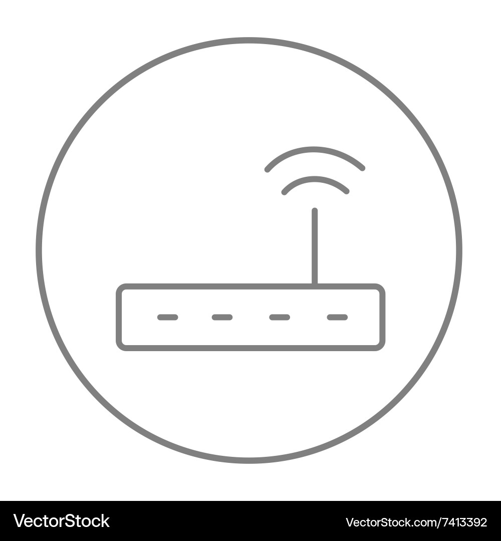 Wireless router line icon Vector Image