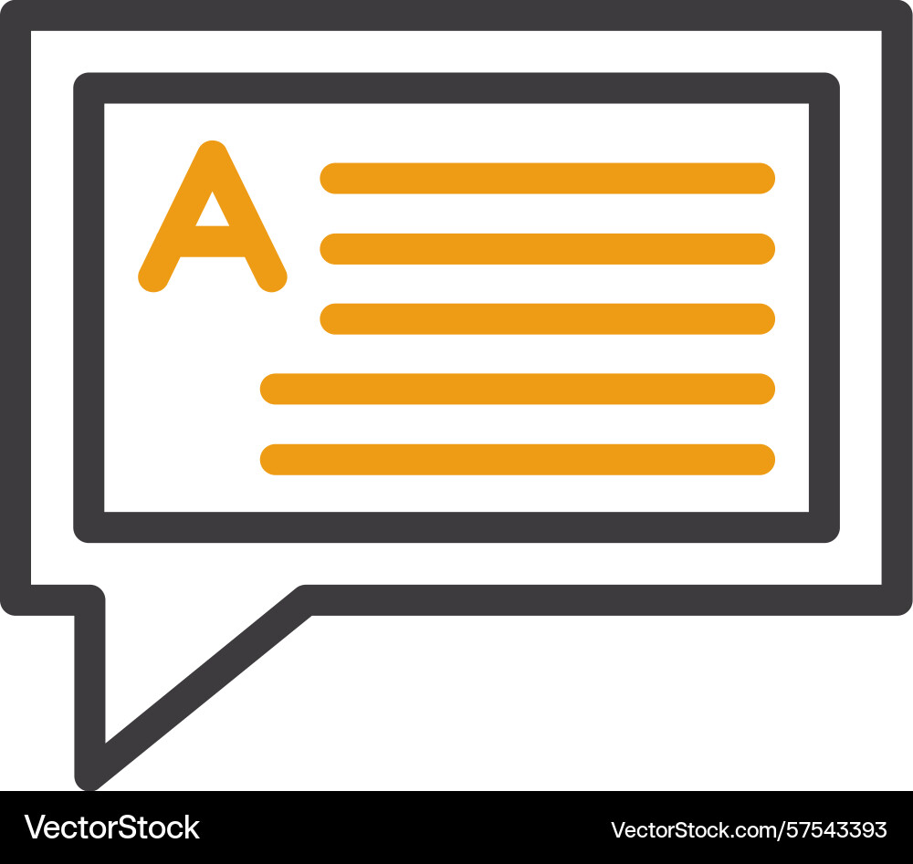 Answer two color icon Vector Image