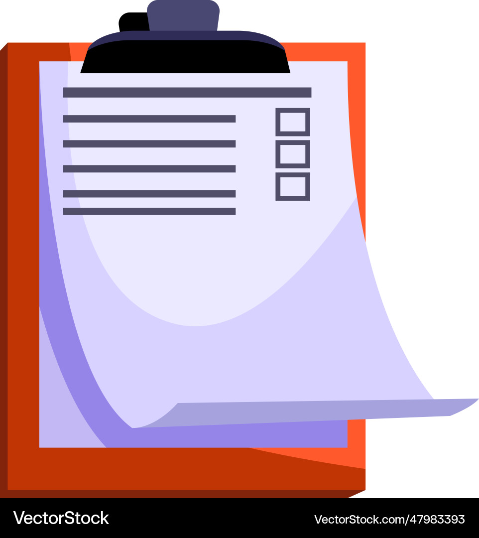 Clipboard with to do list vector image