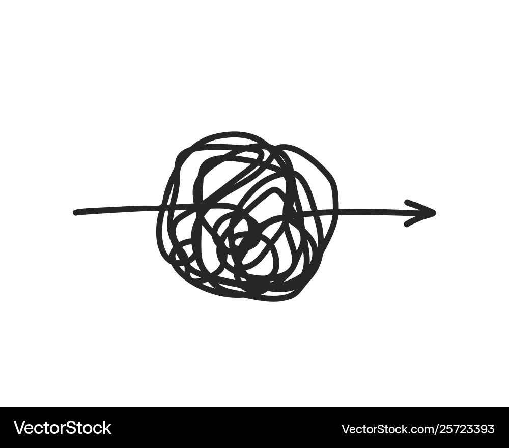 Complex Workflow - Difficult Path vector image