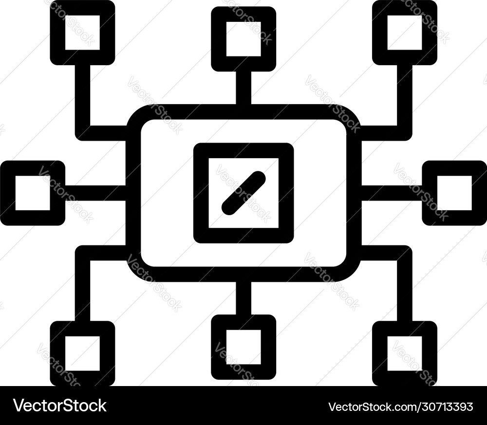Computers on local network icon outline style Computers on local network icon outline style vector image