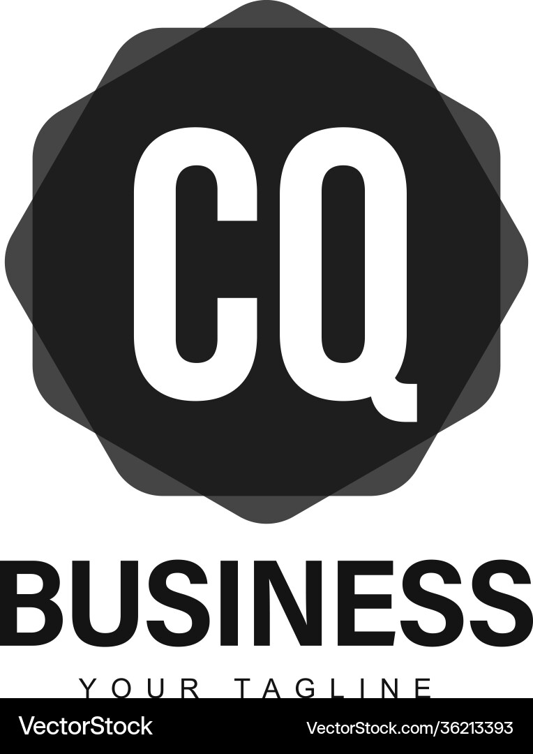 Cq initial a logo design with abstract style Cq initial a logo design with abstract style Vector Image