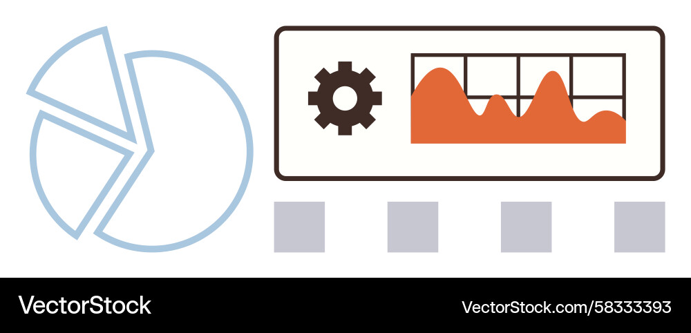 Data Analysis & Dashboard Visualization Vector Image