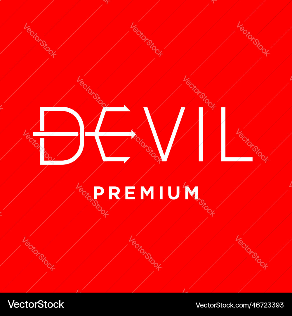 Devil hell initial logo icon design Devil hell initial logo icon design Vector Image