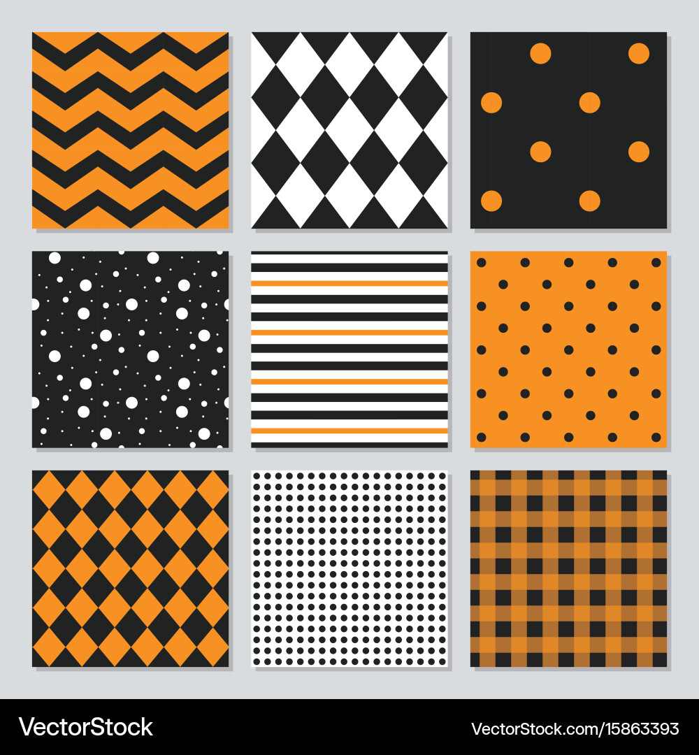 Geometric Fall & Harvest Patterns Royalty Free Vector