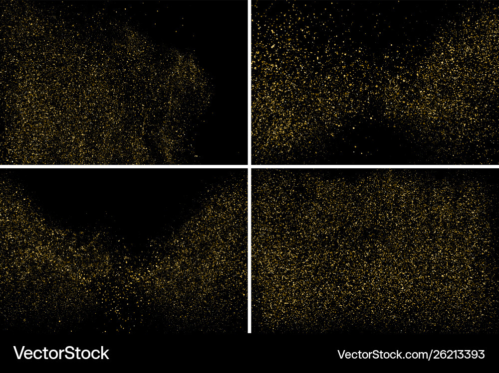 Gold Glitzer Textur Set Design Element Gold Glitzer Textur Set Design Element vektorbild