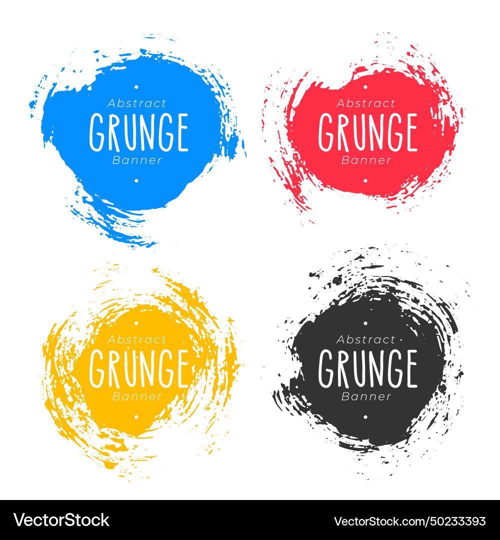 Grungy style empty circular shape element Vector Image
