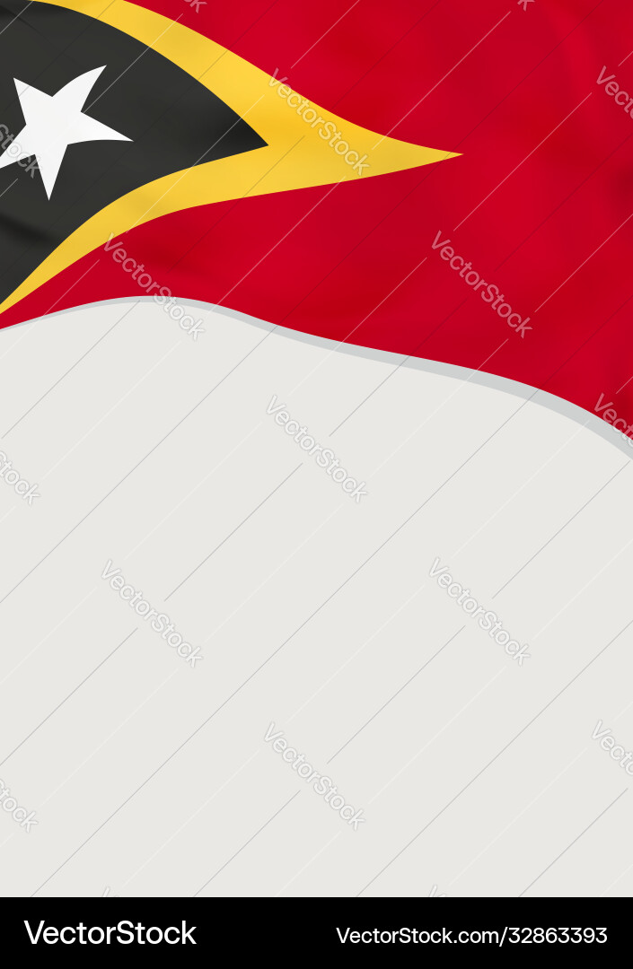 Leaflet design with flag east timor template Vector Image