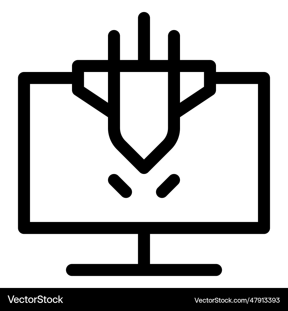 Malicious attack on computer to damage data Vector Image