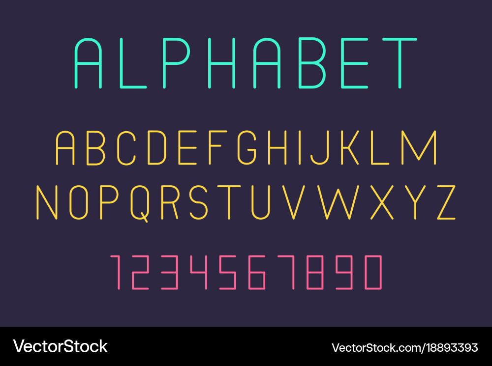 Minimal font and alphabet Vector Image