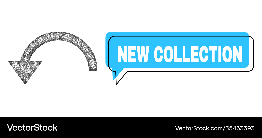 Misplaced new collection chat balloon and net mesh vector image