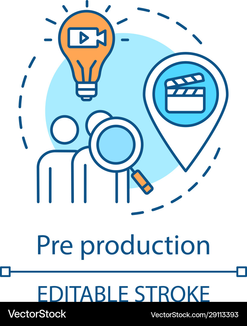 Pre production concept icon Pre production concept icon vector image