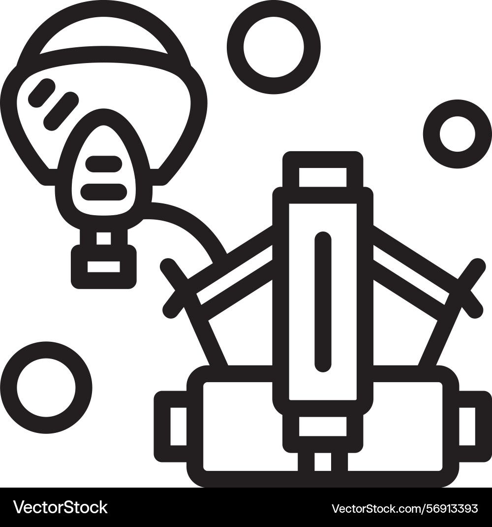 Scba linear style icon design Vector Image