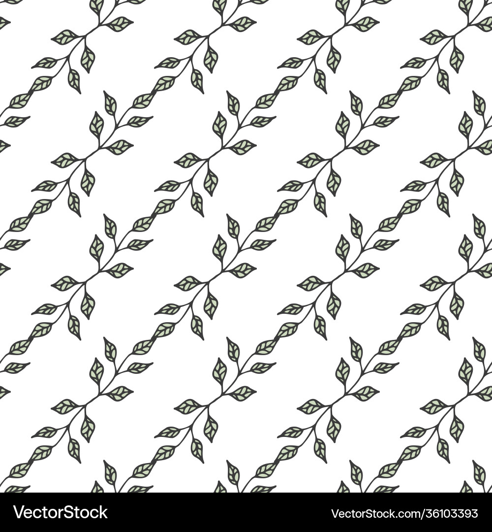 Seamless pattern with abstract doodle branch Seamless pattern with abstract doodle branch vector image