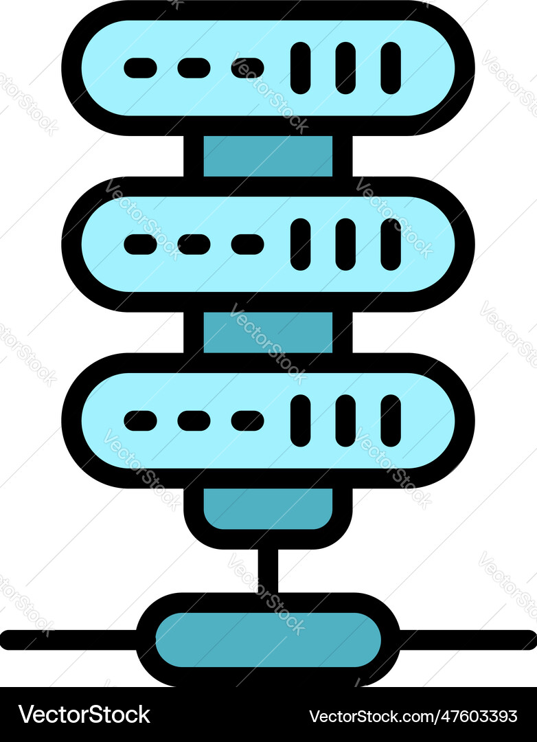 Server data internet icon flat Server data internet icon flat vector image