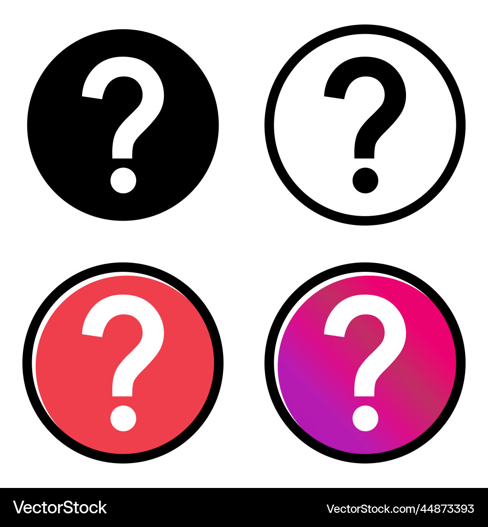 Set of question icon mark help or ask bubble Set of question icon mark help or ask bubble vector image