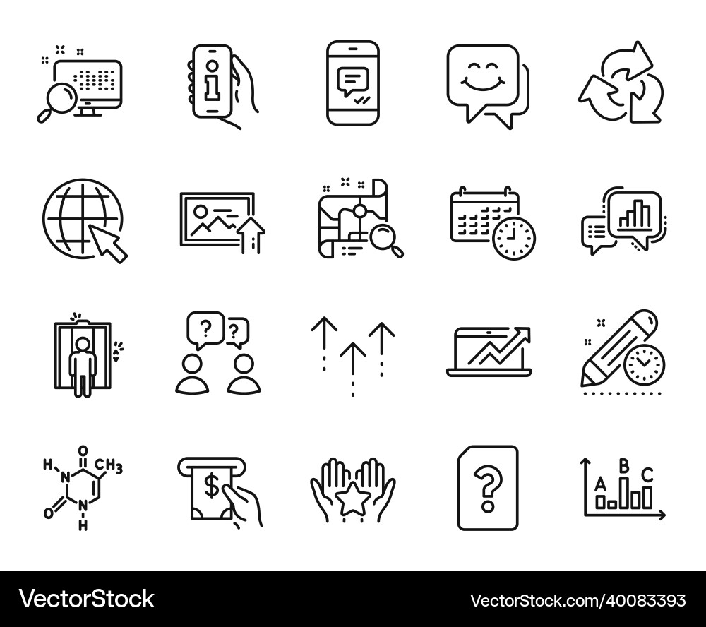 Set of unknown file calendar and graph Set of unknown file calendar and graph vector image