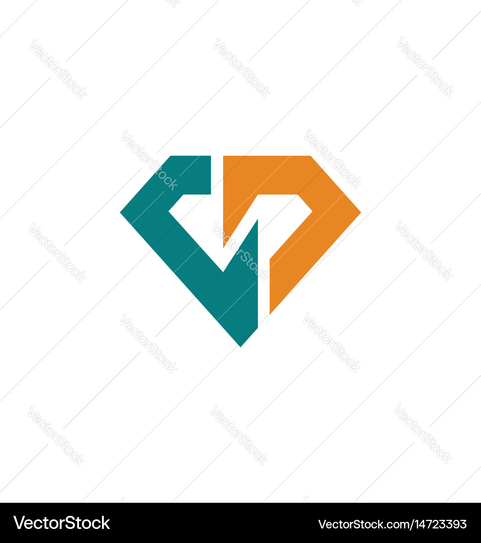 Shape diamond logo Royalty Free Vector Image - VectorStock