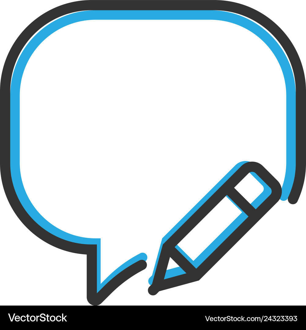 Speech bubble icon design interaction line Speech bubble icon design interaction line vector image