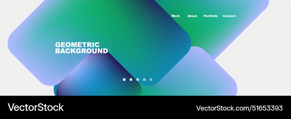 Square internet web page design template Vector Image