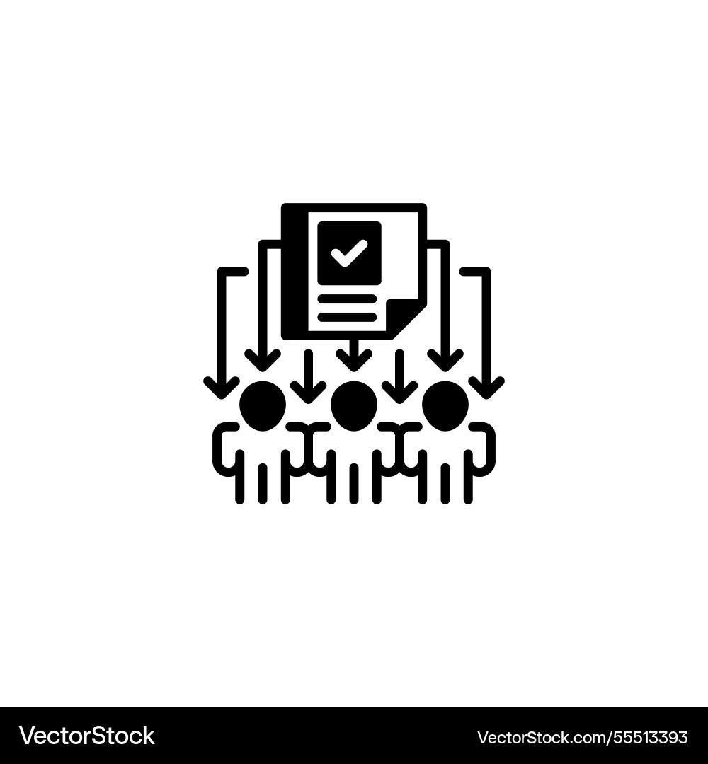 Task assignment line icon universal creative Task assignment line icon universal creative vector image