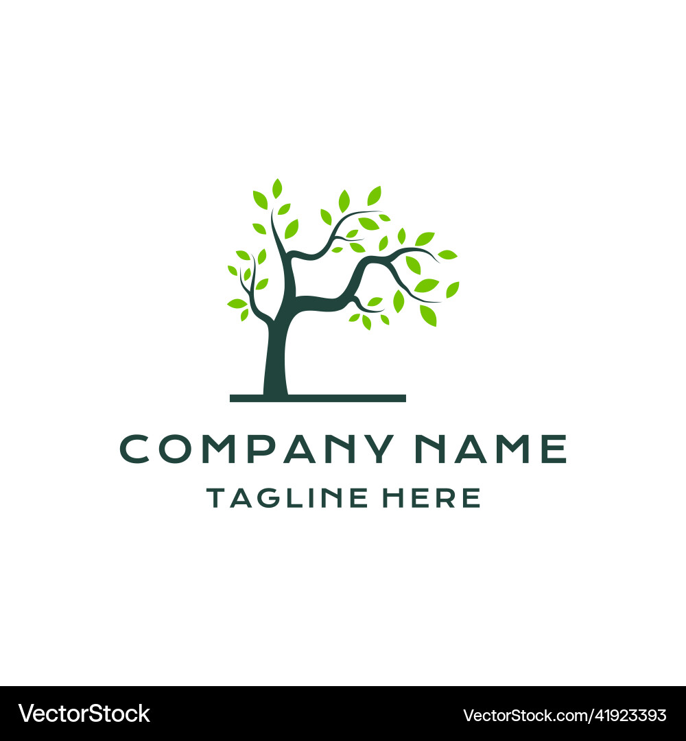 Tree logo design isolated abstract vector image