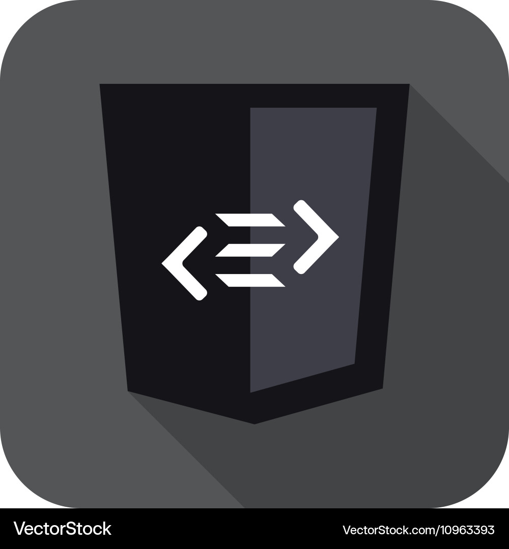 Web development shield sign html5 tag vector image