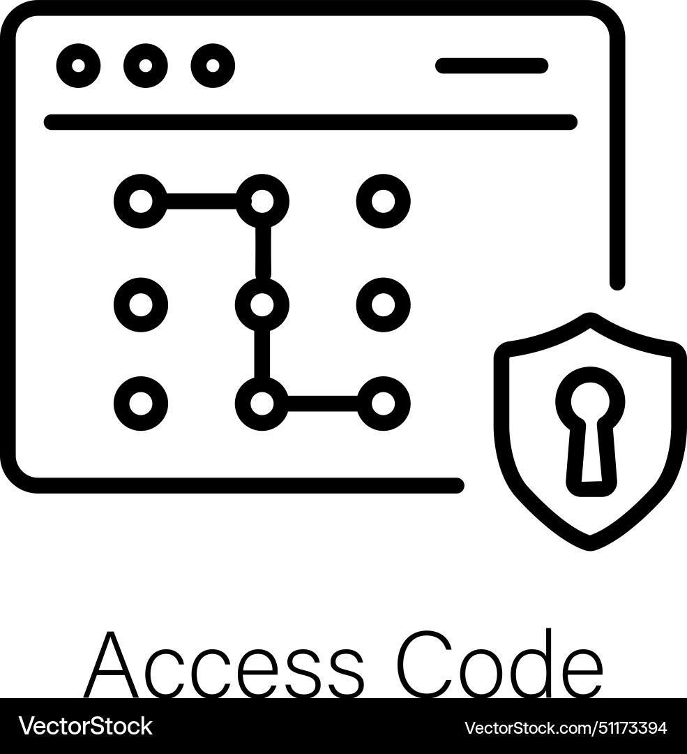 Access code Vector Image