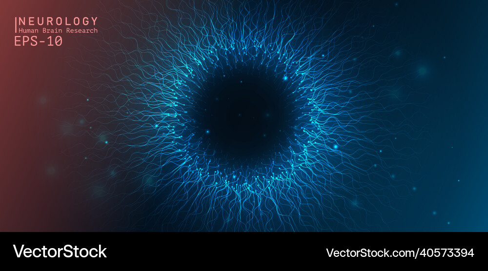 AI Neural Network Big Data vector image