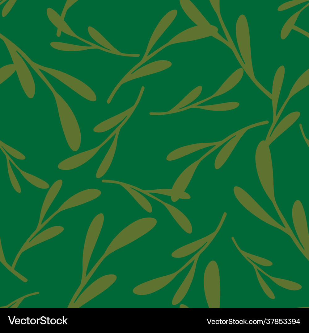 Botany seamless pattern with random leaf branches Botany seamless pattern with random leaf branches vector image