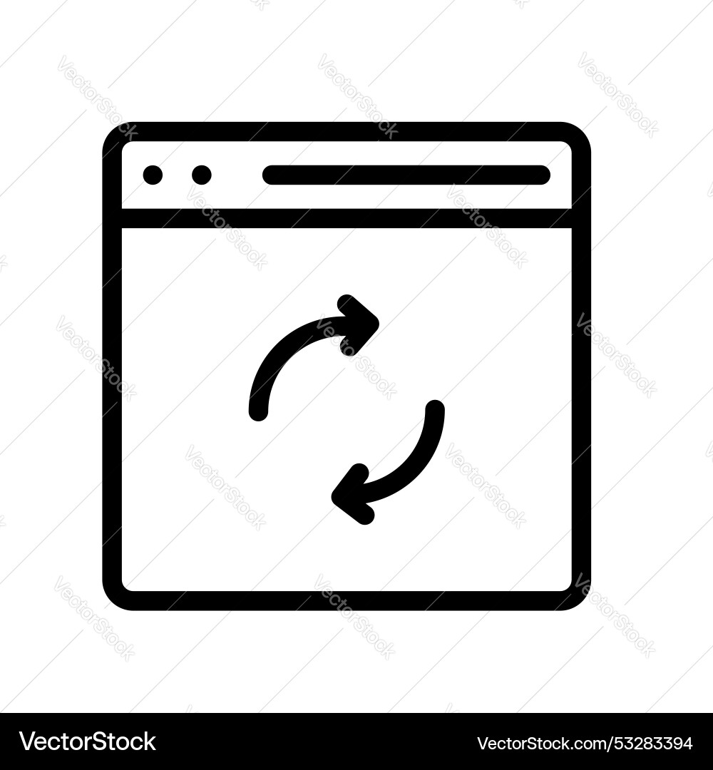 Browser icon outline style design isolated Vector Image