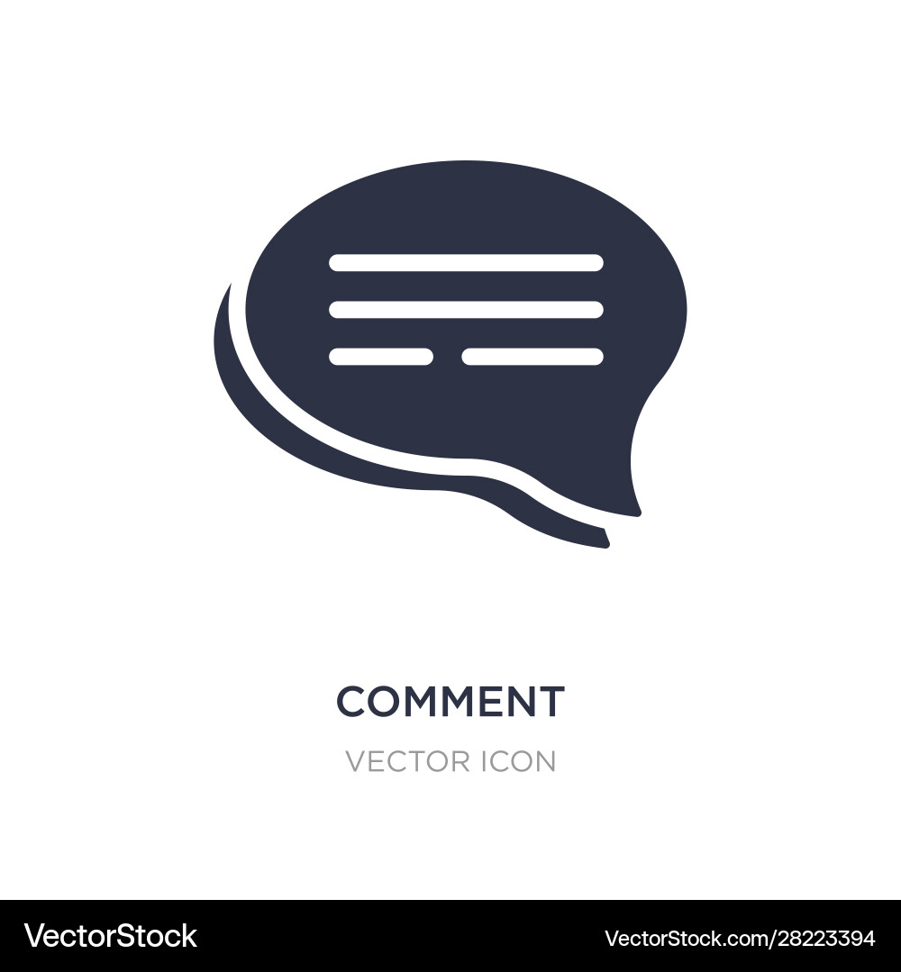Comment icon on white background simple element vector image