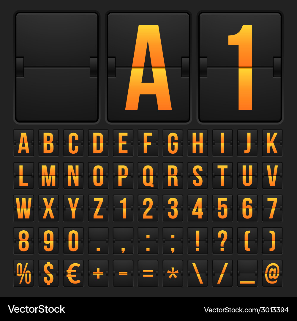 Countdown timer and date calendar scoreboard vector image