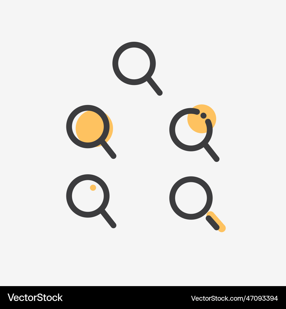 Einfache Suche Icon Lupe Glas Zoom Vektorbild
