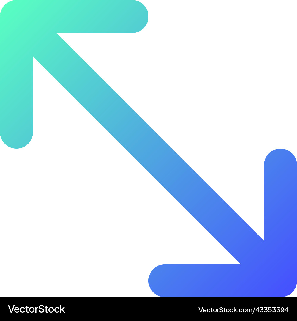 Expand pixel perfect gradient linear ui icon Expand pixel perfect gradient linear ui icon vector image