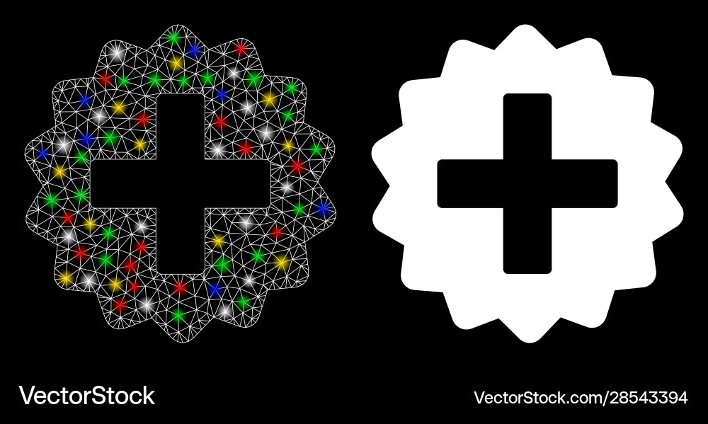 Flare mesh 2d create icon with spots Flare mesh 2d create icon with spots vector image