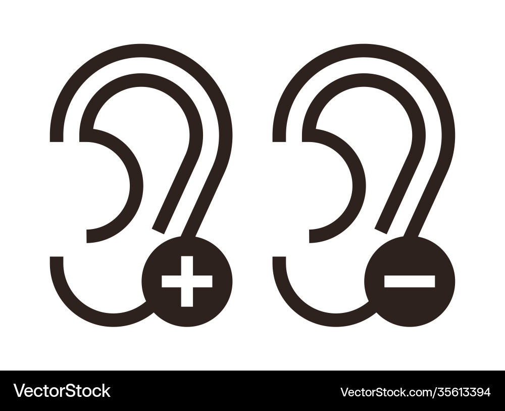 Hearing Aid Icons Set Vector Image