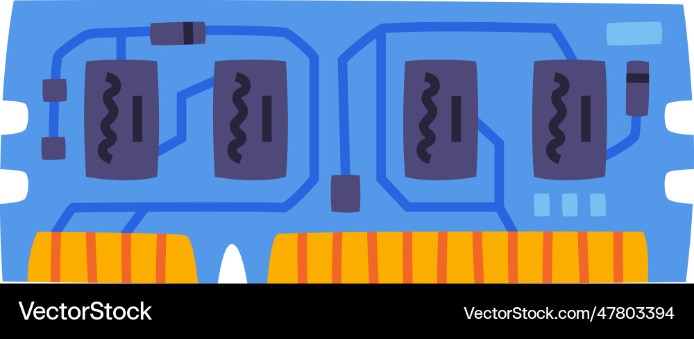 Random-access memory as personal computer Random-access memory as personal computer vector image