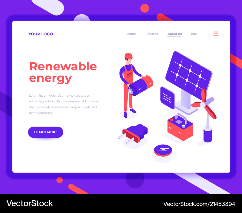 Renewable energy people and interact with solar Renewable energy people and interact with solar vector image